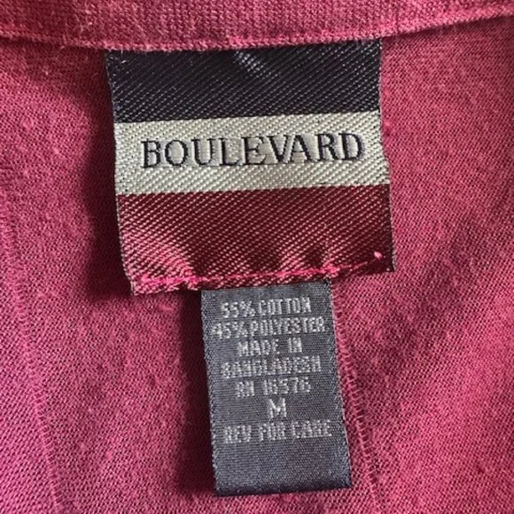Boulevard Burgundy Polo Shirt   8543 - Picture 3 of 8